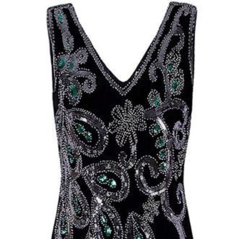 VIJIV Women's Vintage 1920s Dress
